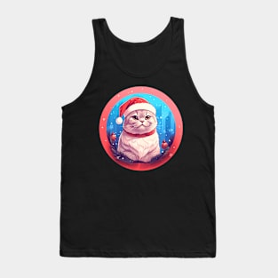 Scottish Fold Cat Xmas, Love Cats Tank Top